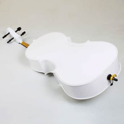 4/4 Wood Cello Bag Bow Rosin Bridge 2020s - White image 6
