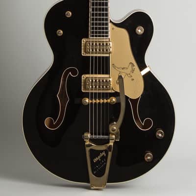 Gretsch G-6136TBK Black Falcon Arch Top Hollow Body Electric Guitar (2011), ser. #JT11051997, original black hard shell case. image 3
