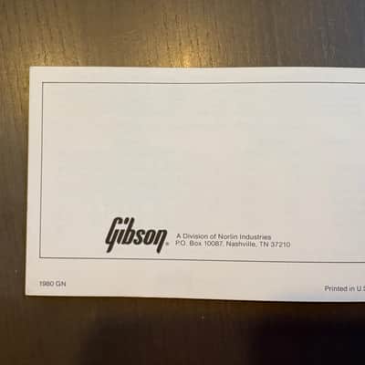 Gibson Les Paul Manual Vintage 1980’s image 11