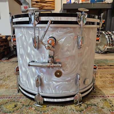Gretsch USA Custom 20-14-12" Drum Kit - White Satin Flame - Vintage Build image 2