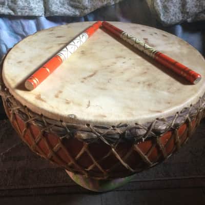 Big Badass Tribal War Drum! Tasha Kettle Drum African Turkish Indian image 1