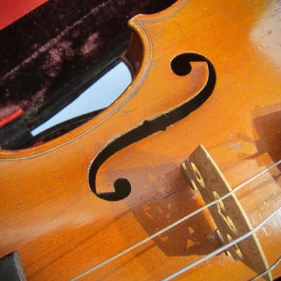 Jérôme Thibouville-Lamy (J.T.L.) Stradivarius Copy 4/4 French Circa-1930s-1940s-Light Yellow Brown Varnish image 8