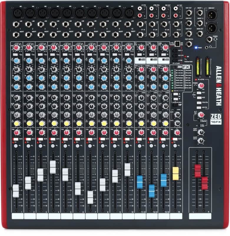 Allen & Heath ZED-16FX 16-channel Mixer with USB Audio Interface and Effects (ZED16FXd1) image 1