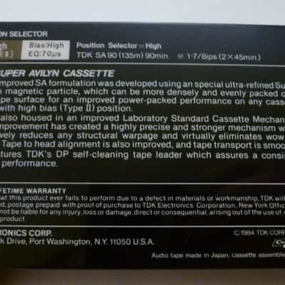 On Sale VINTAGE Collectible TDK SA90 SA 90-min. blank/recordable audio/4-track/8-track cassette tape image 2