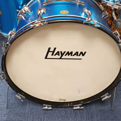 Hayman Vibrasonic 1970s Shell Pack In Electric Blue- 24″,13″ & 16″ image 3