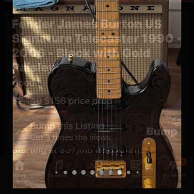 Fender James Burton US Signature Telecaster 1990 - 2006 - Black with Gold Paisley image 21