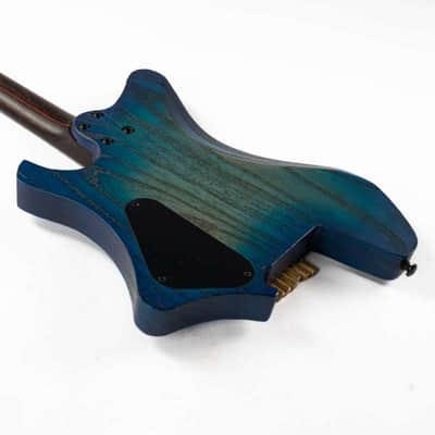 Eart GW2-Pro Headless Electric Guitar, Roasted Ash Body,24F Rounded Ends Jumbo Stainless Steel image 4