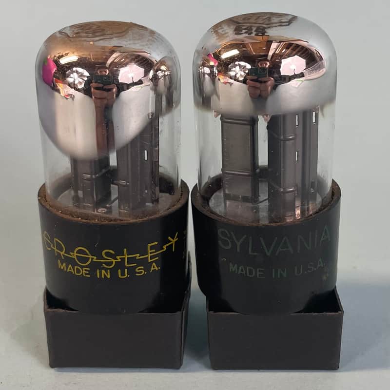 1950s Sylvania 6SN7GT Matched Pair Vintage Preamp Tubes! T96 image 1