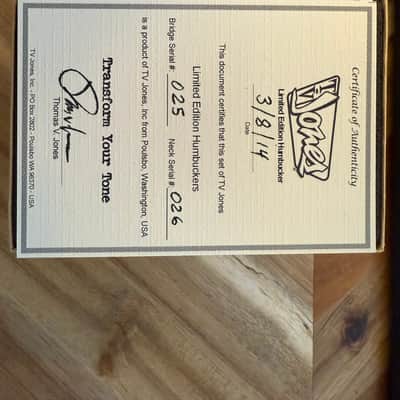 20th Anniversary TV Jones  PAF Humbucker 2013-2014- BNIB image 3