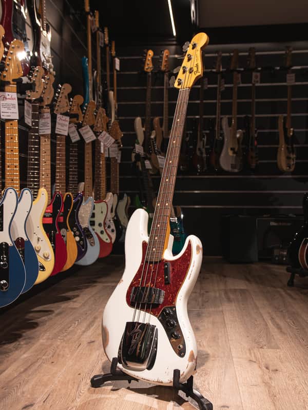 Fender 1961 Jazz Bass® Heavy Relic®, Rosewood Fingerboard, Aged Olympic White image 1