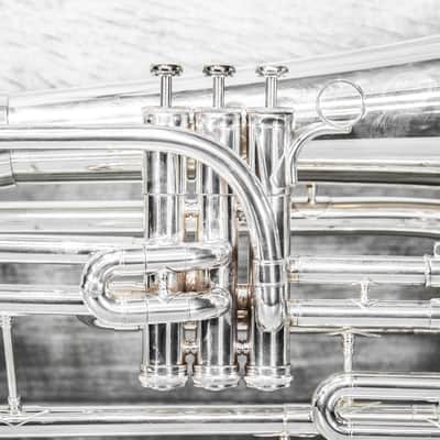 King 1124SP Marching Baritone Silver image 7