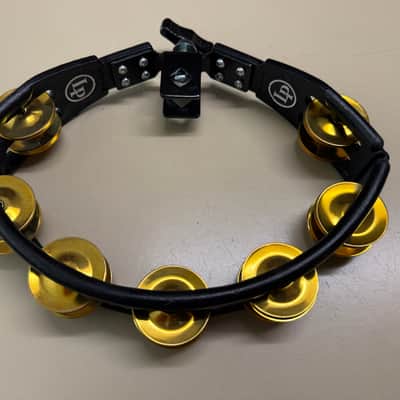 LP Cyclops Mountable Tambourine - Black with Brass Jingles image 1