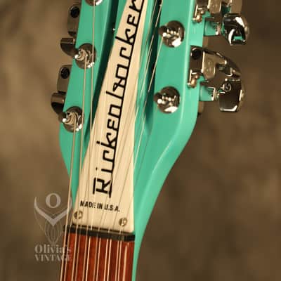 2013 Rickenbacker 330/12S 12-string Sea Green w/Rose Morris sound hole image 10