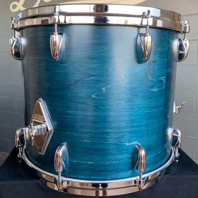 Gretsch USA Custom 12x14" Floor Tom in Satin Azure Blue (Open Box) image 3