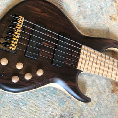 MTD 635-24 6 string bass guitar Amazing Condition Tobias Ebony Maple image 6