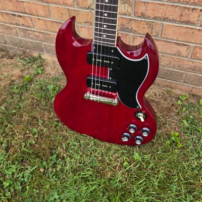 New Epiphone SG Special P-90 Electric Guitar Cherry Red Deluxe Hardshell Included image 2