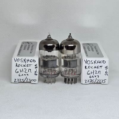Voskhod Rocket 6H2N / 6AX7 Gray Plate Well Matched (3.2%) Pair NOS 6H2P 6N2P