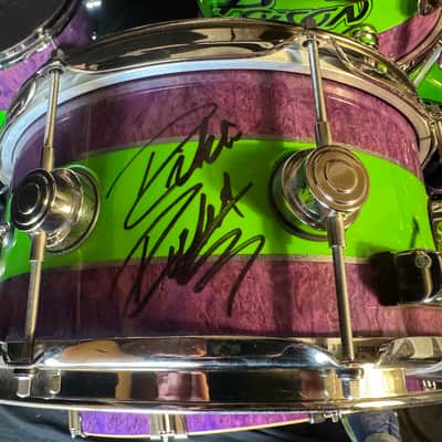Rikki Rocket's Poison, 2018 Nothing But a Good Time Tour DW Cherry Mahogany 8-Piece Drum Set, Custom Poison Graphic, Autographed!! image 3