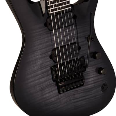 Jackson Pro Plus Signature Chris Broderick Soloist 7 Electric Guitar. Ebony Fingerboard, Transparent Black image 1
