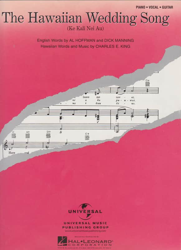 "The Hawaiian Wedding Song" (Ke Kali Nei Au) Sheet Music Published by Universal Dist. Hal Leonard image 1