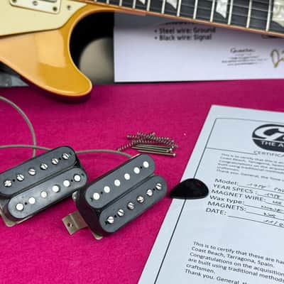 General Vintage Tone  1957 - 1958 Nos Wire Belden PAF Humbuckers Double Black Celullose acetate CAB for les Paul ®️ SG ®️ image 13