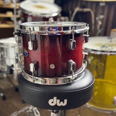 Pearl Decade Maple 10” x 7” Rack Tom - Deep Red Burst Lacquer Finish image 6