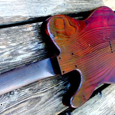Telecaster "barncaster" body with Wenge neck and rosewood pickguard image 9
