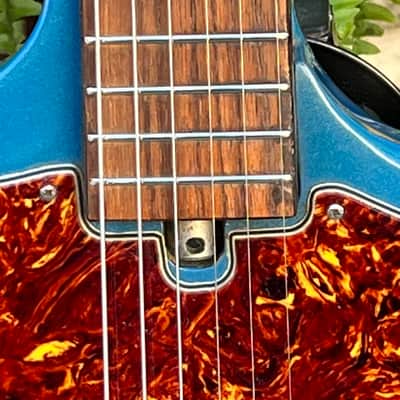 Vintage 1960s Kingston Kawai Teisco Swinga Style~S1T Hound Dog Offset Dbl Cutaway Guitar Ocean Blue All Original! ** SEE VIDEO** image 9
