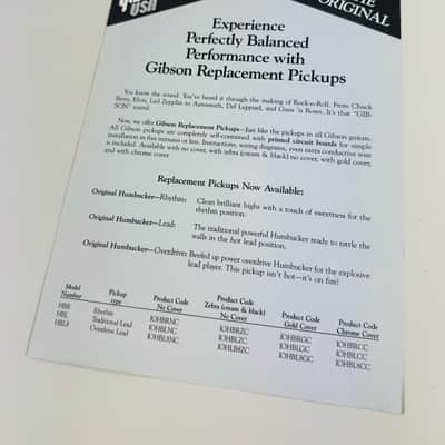 Gibson "The Original" Replacement Pickups Flyer 1989 image 2
