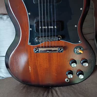 2013 GIBSON SG '50S TRIBUTE PROTOTYPE P90 SOAPBARS ONLY MADE 1YR OUT OF PRODUCTION Kickin SG Walnut brownburst image 9