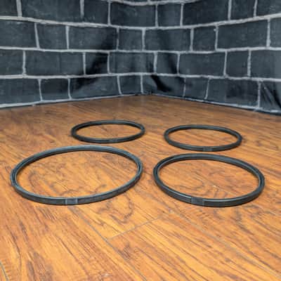 Alesis Electronic Drum Pad Rubber Rim Guard Set – (Three 8" & One 10") – OEM Rim Protectors for Alesis Pads – Quiet Rebound, Stick Protection, Enhanced Durability image 2