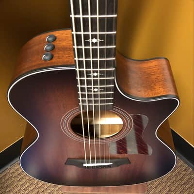 Taylor 324ce Baritone-6 LTD Tropical Mahogany Top & Neck, West African Crelicam Ebony Fretboard with Case image 7