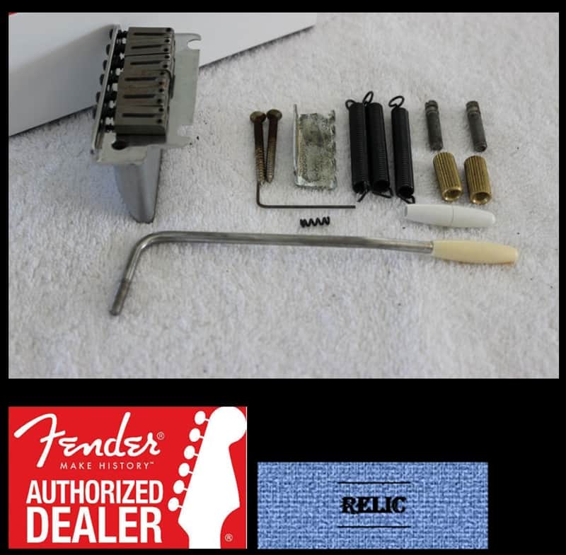 Fender American Series USA Aged/Relic Modern 2-point Chrome Stratocaster Tremolo Bridge Assembly 099-2050-000 image 1