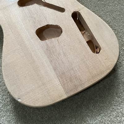 Solid Unfinished Basswood Guitar Telecaster Tele Style Body image 3
