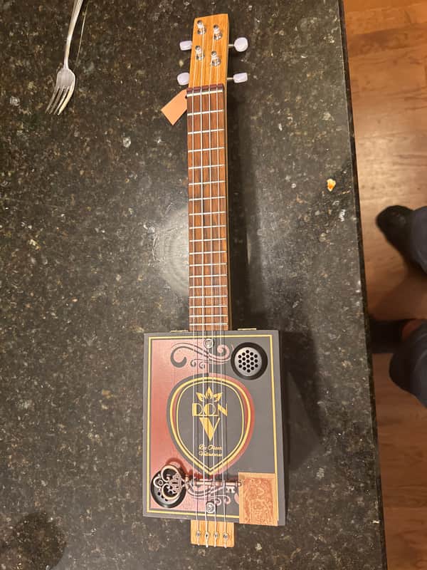 Don V Ukulele made out of cigar box 2025 - Dark Red image 1