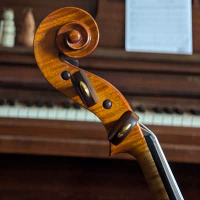 Exceptional Reinhold Schnabl Fiddle Vintage German 4/4 Violin Outfit w/ Braided Carbon Fiber Bow & Composite Case image 4