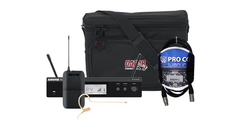 Shure BLX14R/MX53-H9-GAT-K BLX Series Wireless Headset System + Gator Bag + Mic Cable image 1