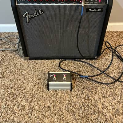 Fender Studio 85 amp-red knob-w/ footswitch 1980s - Black image 1