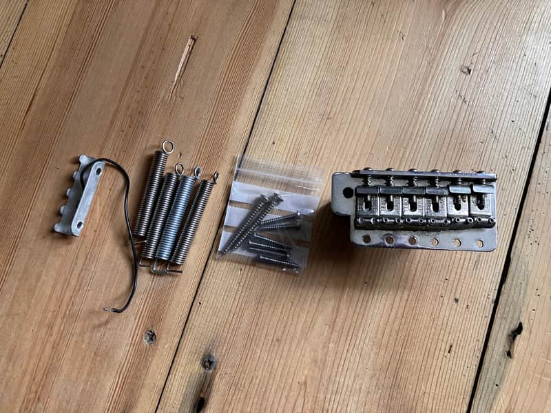 Fender Stratocaster Full Block Bridge Tremolo Unit 1998 Mexico 57mm Wide Spacing image 1