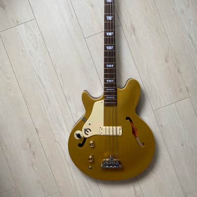 Epiphone Jack Casady Bass Lefty Lefthanded Left 2020 Metallic Gold image 1