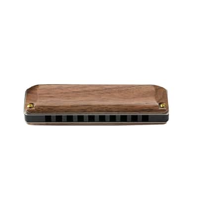 Suzuki M-20W-A Manji Series Diatonic Key of A  Harmonica (Wood Cover) w/Case image 2