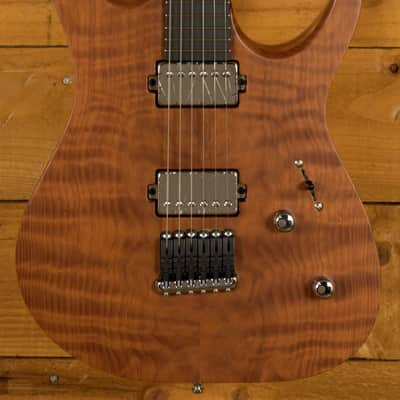 Mayones Duvell Elite 6 - Ebony - Curly Redwood image 3