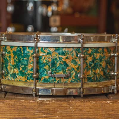 Ludwig  1930's 'Peacock Pearl Outfit' in Original Peacock Pearl Gen. II' - 14x27.5 & 5x14 image 19