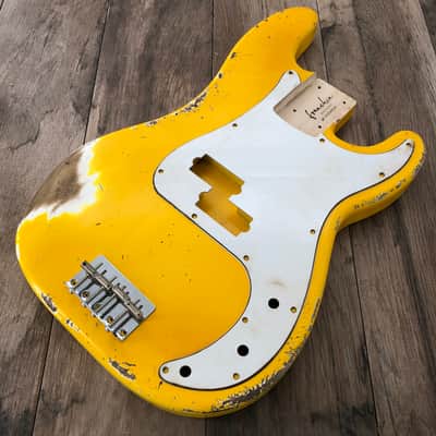 FRANCHIN Jupiter bass body Relic Aged Monaco Yellow 100% Nitro Lacquer Poplar Precision P-Bass Style Made in Italy - Stock piece #23430826 image 6