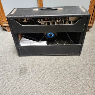 Vintage 1965 Fender Deluxe Reverb Combo Amp - Black Panel AB763 Circuit w/ Footswitch image 7