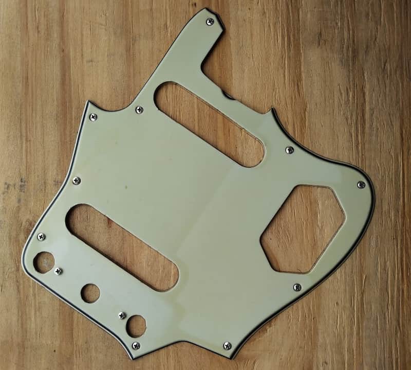 Vintage Early 1960's Fender Jaguar Pickguard - Rare White Nitrate for Custom Colors image 1