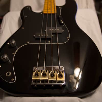 Left Handed Vintage Gibson Epiphone Accu-bass 1994 Black Lefty image 1