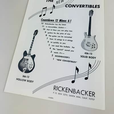 Rickenbacker "Convertible" Guitar Flyer 1965 image 2