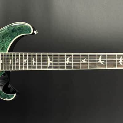 PRS SE Custom 24 Quilt Electric Guitar - Teal Black - Only 7lbs 4oz image 2