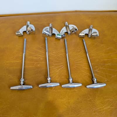 Pearl Hoshino MIJ Slingerland Torpedo Copy Bass Drum Tension Rods and Claws (x4) 1960s image 5